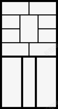 网格门构图框架图标图标