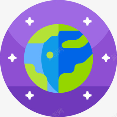 地球与卫星图片地球天气205平坦图标图标