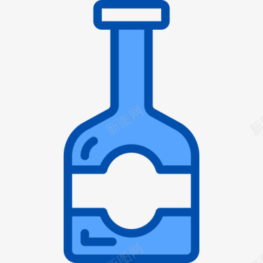 威士忌食品和饮料8蓝色图标图标