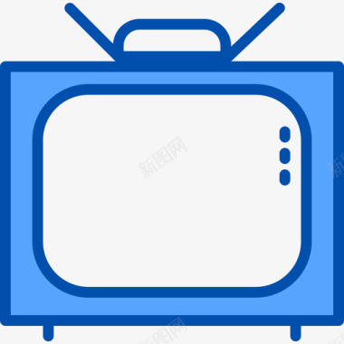 电视生活方式3蓝色图标图标