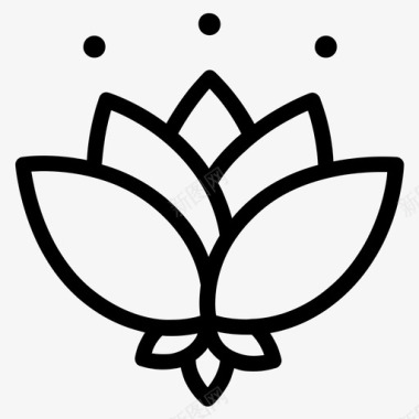 莲花佛教花卉图标图标