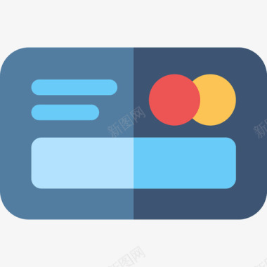 信用卡信用卡广告3扁平图标图标