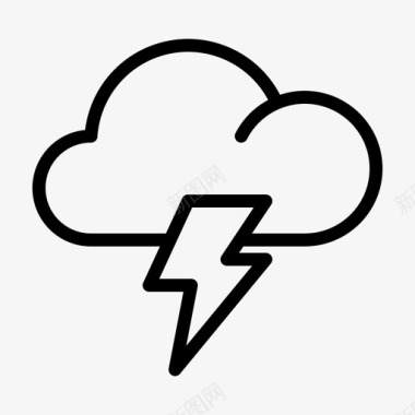 雷电天气天气预报图标图标