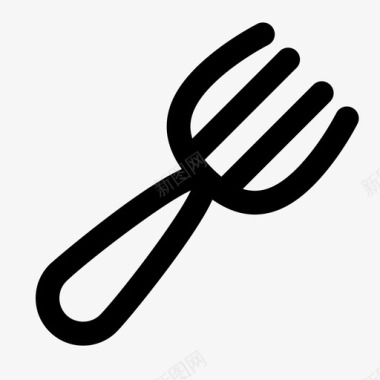 叉子食物午餐图标图标