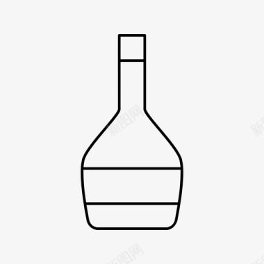 一瓶威士忌酒精酒吧图标图标