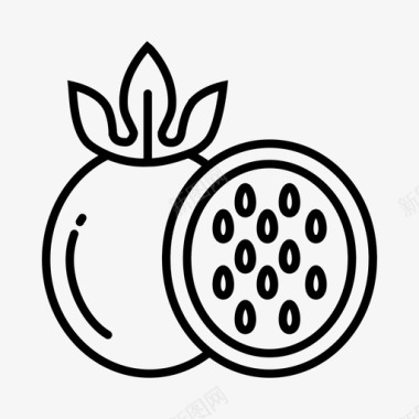 西番莲果食用食品图标图标