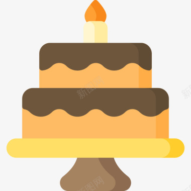 生日蛋糕幸福12扁平图标图标