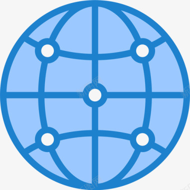 网络图标全球网络网络和数据库22蓝色图标图标