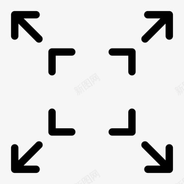 方形准星展开方向调整大小图标图标