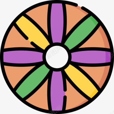特大蛋糕狂欢节14线性颜色图标图标