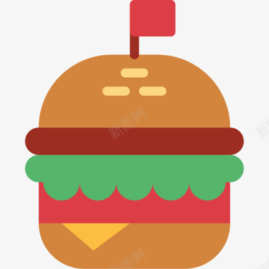 汉堡野餐40平的图标图标