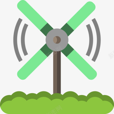 风车观光风车农耕41平地图标图标