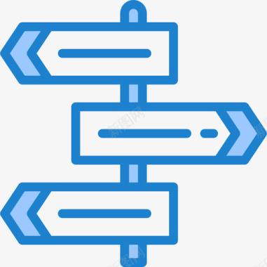 路标导航18蓝色图标图标