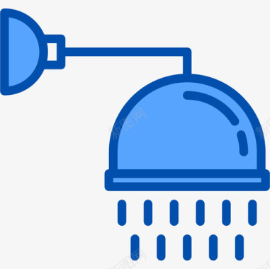 地产洋房淋浴头房地产124蓝色图标图标