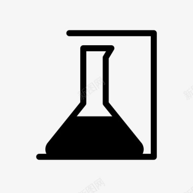烧杯夹具和标准烧杯化学图标图标