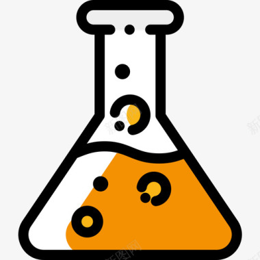 9S烧瓶研究科学9颜色省略图标图标
