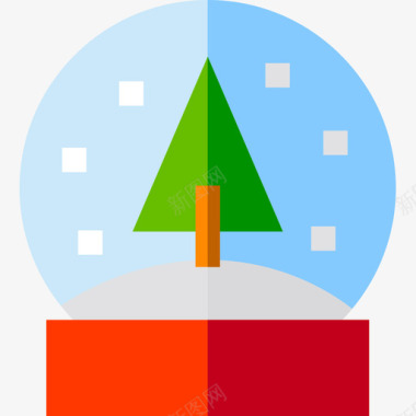 雪花材质雪花地球仪圣诞144扁平图标图标