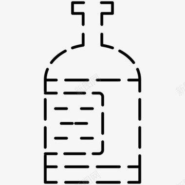 小包装酒瓶酒瓶伏特加餐厅的图标图标