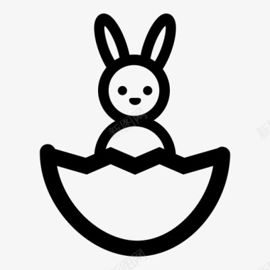 复活节彩蛋兔子动物巧克力图标图标