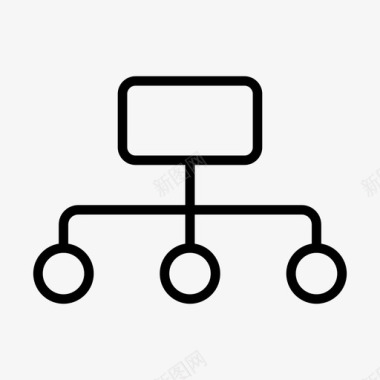 线稿网络业务图表图标图标