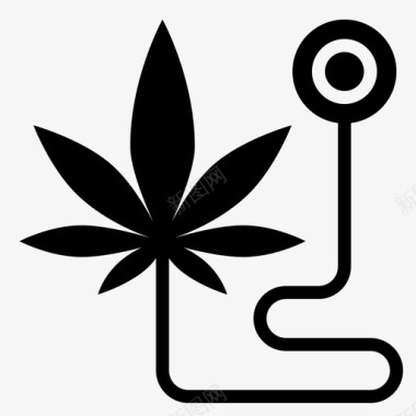 医学中的大麻医生大麻图标图标