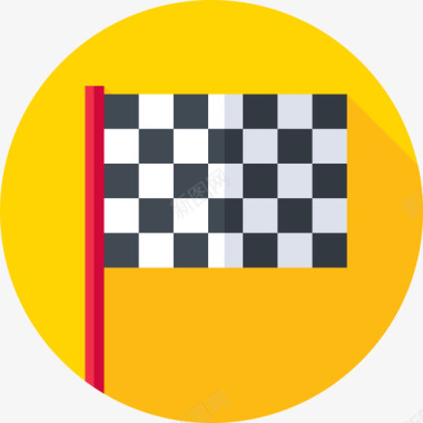 赛车图赛车旗F14级扁平图标图标