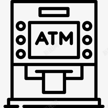 矢量城市生活Atm城市生活15直拨图标图标