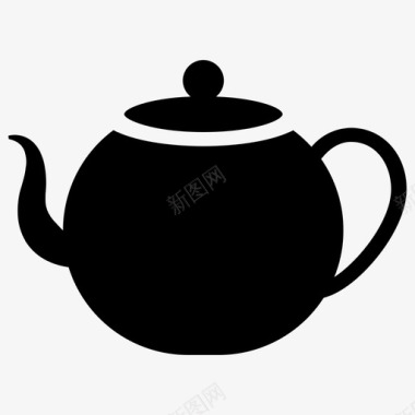 茶壶中餐水壶图标图标