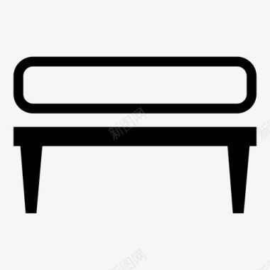 中世纪凳子脚凳座椅图标图标