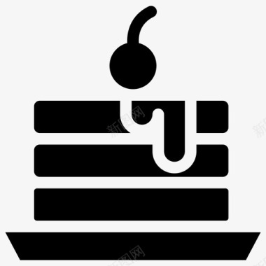 蛋糕面包店项目生日蛋糕图标图标