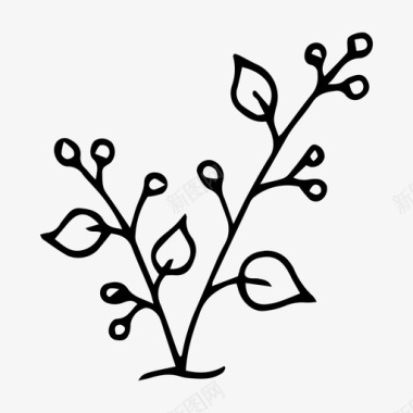 植物树枝叶子图标图标