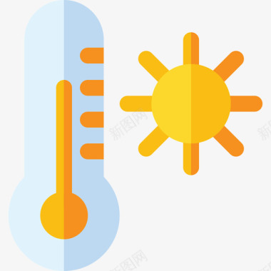 天气温暖天气206平坦图标图标