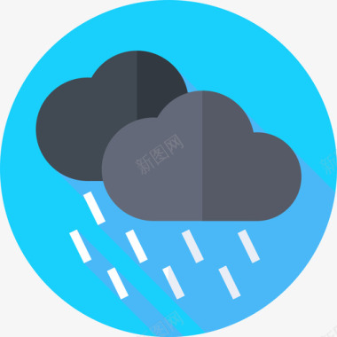 下雨的下雨187号天气平坦图标图标