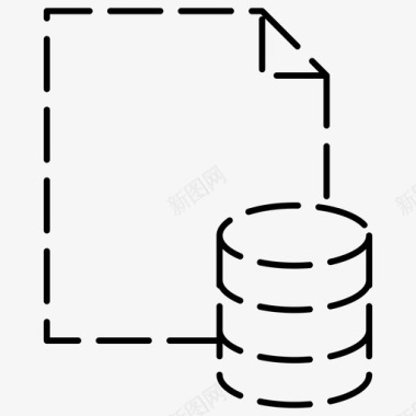 数据上升图标数据库文件sql文件网页托管虚线图标图标