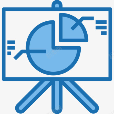 饼图分析9蓝色图标图标