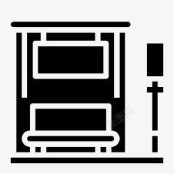 汽车站填充汽车站58号楼填充物图标高清图片