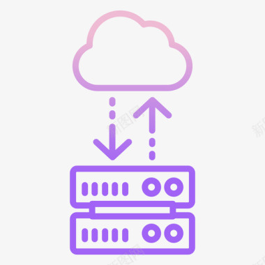 网站布局图标服务器网站服务器和主机6轮廓渐变图标图标