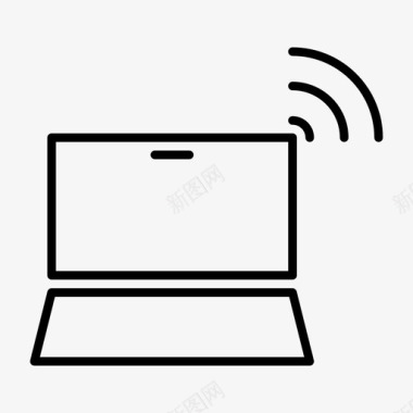 笔记本电脑在线互联网技术图标图标