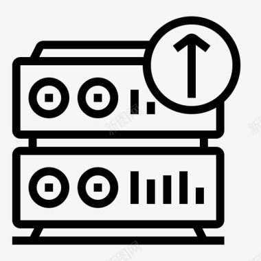 数据库上传服务器存储图标图标