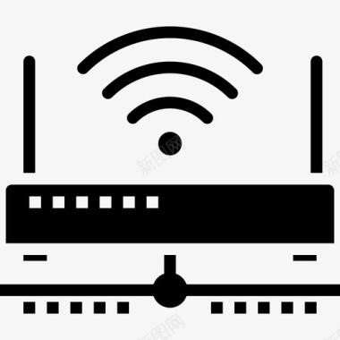 表情符号填充路由器网络和数据库21填充图标图标