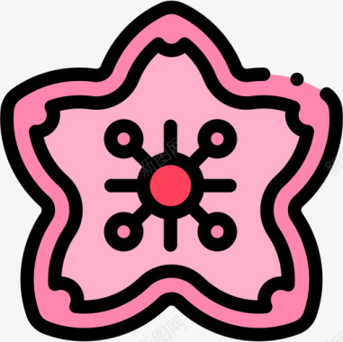 樱花中国41线形颜色图标图标