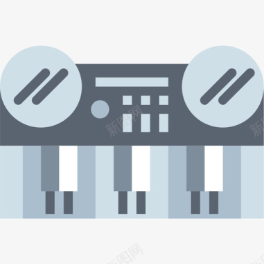 键盘音乐节32扁平图标图标