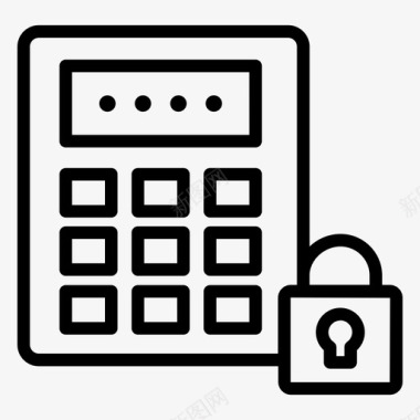 pin密码锁家庭智能图标图标