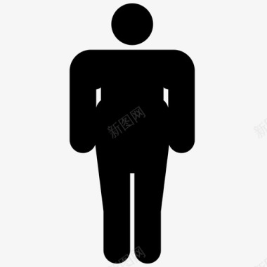 男人胖身材人图标图标