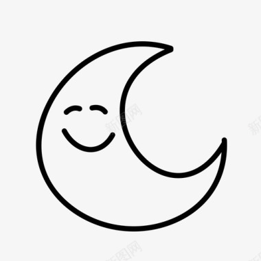 月亮晚安天气图标图标