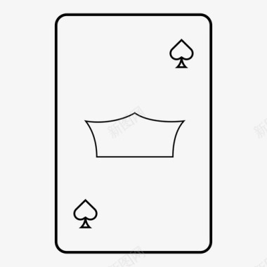 黑桃杰克纸牌扑克图标图标