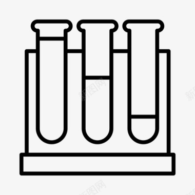 微生物的划分试管实验室医学图标图标