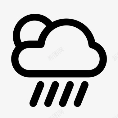 雨滴水天气图标图标