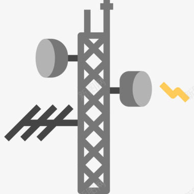 塔台通信连接4扁平图标图标