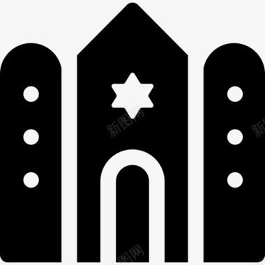 犹太会堂葬礼13填充图标图标